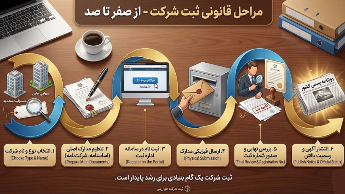 صفر تا صد مراحل قانونی ثبت شرکت