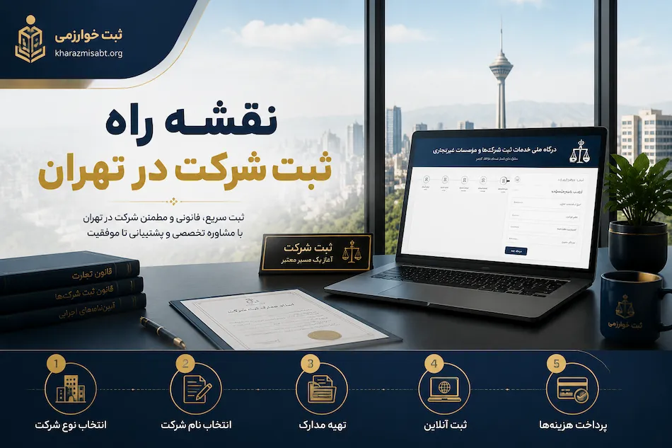 نقشه راه ثبت شرکت در تهران با ثبت خوارزمی ۱۴۰۵
